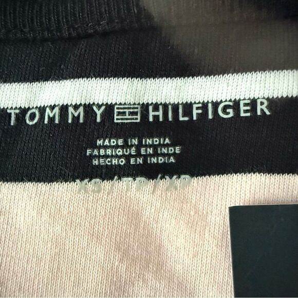 Tommy Hilfiger New Pink/Black Fitted Short Sleeve Tee - Picture 7 of 8